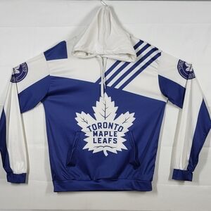 Blue & White Pullover Hoodie